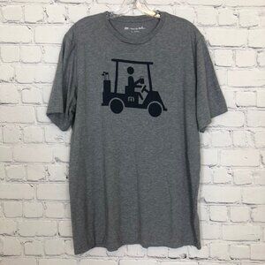 Travis Mathew Gray Golf Cart T-Shirt Size L 100% Pima Cotton